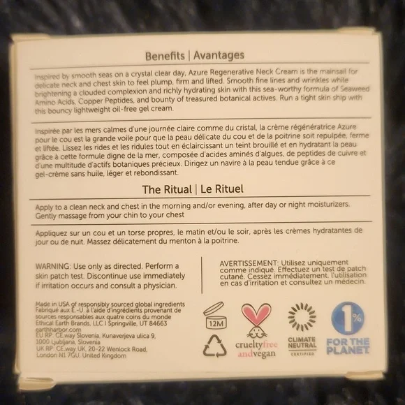 Earth Harbor Azure Regenerative Neck Cream - Picture 4 of 4